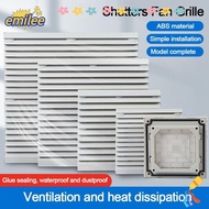 EMILEE Shutters Fan Grille, White Without Fan Cabinet Ventilation Filter, ABS Filter Panel