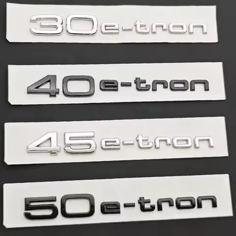 3D ABS Car Sticker E-tron Logo Emblem Trunk Decals Badge For Audi 30 e tron 40 45 50 55 A3 A4 A6 Q3 