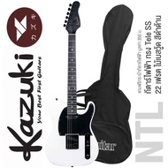 Kazuki BKZ-NTL กีตาร์ไฟฟ้า ทรงเทเล 22 เฟรต บอดี้ไม้เบสวู้ด คอไม้เมเปิ้ล ปิ๊กอัพซิงเกิลคอยล์ 2 ตัว เค