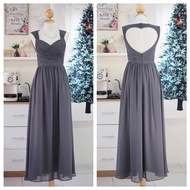 AZAZIE Brand Gray Chiffon Long Dress Size xs