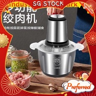 meat grinder[SG stock/24-hour shipping] Meat grinder household 2L 3L stainless steel meat grinder co