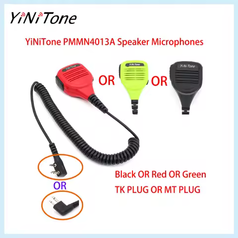 YiNiTone PMMN4013A TK/MT 2Pin Radio Speaker Microphones with 3.5mm Audio Jack For Motorola EP450 CP2