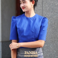 PANISA เสื้อไทยผ้าฝ้าย อัดกาว เนื้อดี ผ้าสวย