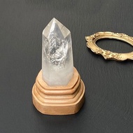 天使之翼 天然冰透彩紅胖胖藍針白水晶能量 水晶柱 開運//辟邪//