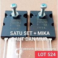 (PLUS MICA BOLT AND NUT) TOSHIBA 2SA1943 2SC5200 ORIGINAL LOT 524 (ONE SET) TRANSISTOR 2SC5200 2SA19