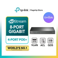 TP-LINK TL-SG2008P JetStream 8-Port Gigabit Smart Switch with 4-Port PoE+ (VLAN/QOS/ACL/L2+ Features