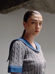 Pomelo. x Janesuda เสื้อถักลายนูน / Pomelo. x Janesuda Cable Knit Top