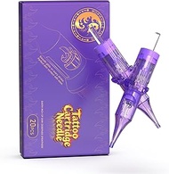 Wormhole Tattoo Cartridge Needles, 1207RS 20pcs Disposable Tattoo Needle Cartridges Standard #12 7 R