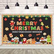 AIBIIN 7x5ft Merry Christmas Party Decoration Xmas Gingerbread Christmas Tree Backdrop Classroom Dec