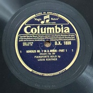 *51033-珍稀78轉蟲膠原盤唱片蕭邦b小調第一號詼諧曲  單張雙面