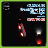 CL 900 LED Front/Rear USB Bike Light Safety Ride Red/White Light Flashing Mode Light BTWIN