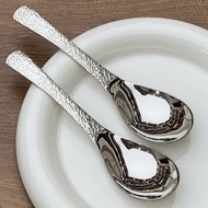 316 Extra Thick Stainless Steel Spoon Long Handle Adult Thickened Deepened Cute Household Soup Spoon