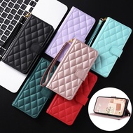 Flip Case for OPPO A15 A15s A16 A17 A17k A54 A53 A31 A5 A9 2020 A7 AX7 A5s AX5s A12 Luxury Leather Cover Wallet With Card Holder Stand Soft TPU Shell Hand Strap Mobile Phone Casing