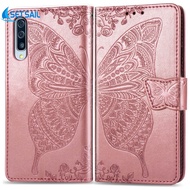 Flip Case Samsung Galaxy A51 A71 A01 A20S M40S A71 A51 A01 PU Leather Cases Wallet Embossed Butterfly Magnetic Phone Cover