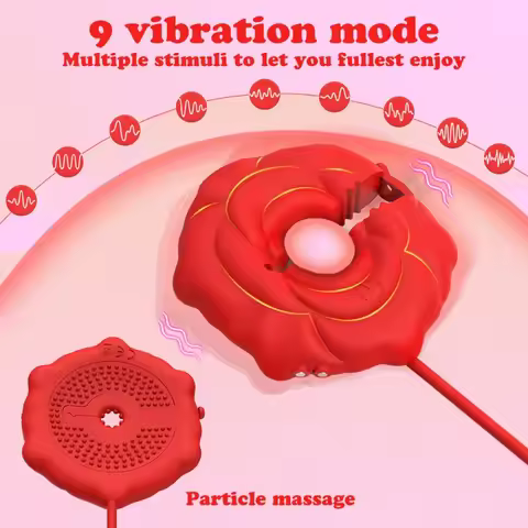Rose Breast Clip Vibrator – Dual Nipple & Clit Stimulator for Teasing & SM Play