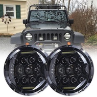 premium-Car Accessories 7inch 75W 6500K Round Led Hi/Lo Beam Motorcycle Headlight 7" Headlamp for Je