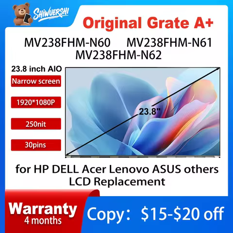 Original New A+ 23.8 inch LCD Screen MV238FHM N60 N61 N62 MV238FHM-N60 MV238FHM-N61 MV238FHM-N62 Rep