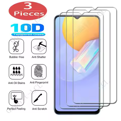 3Pcs Protection Glass For Vivo Y12s 2021 Y20G Y20a Y20s Y21 Y30g Y31 Global Y31s 5G Y33s Y3s Y51A Te