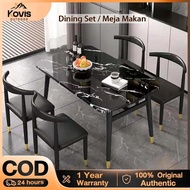 【Kovis】120x60 Simple Eames Dining Table with 4 Eames Chairs - Dining Set / Meja Makan