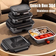 【local delivery】Lunch Box 304 Stainless Steel Microwave Refrigerator Storage Box Bento Box Leak-proo