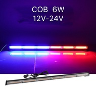 หลอด COB ไฟไซเรน ไฟติดหลังคา มาใหม่ 90cm 6ท่อน 1หน้า 6W 12V-24V