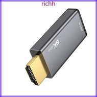 Richh USB C to HDTV Adapter  Resolution 8K 60Hz 4K 144Hz Output  Setups