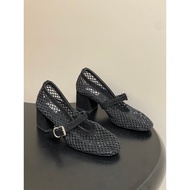 Alaia Ladies 2026 Summer New Style Mesh Surface Thick Slip-On Shoes