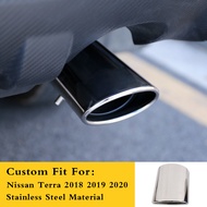 Nissan Terra Car Tail Exhaust Pipe Tail Throat Exterior Accessories Stainless Steel Material For 2018 2019 2020 Model