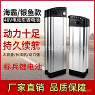 🔥36V 48V Large Capacity Discharge on Silver Fish 52V Hiba Style Lithium Battery Electric Bicycle Por