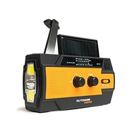 Emergency Hand Crank Radio， 5800mAh Power Bank， w/Solar Panel， AM/FM NOAA Weather Auto-Tuner， w/Emer