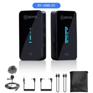 BOYA BY-XM6-S 2.4GHz Ultra-compact Wireless Microphone ไมโครโฟนไร้สาย เหมาะสำหรับทำ Content Vlog หรือ Live Stream