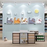 5 pc cats wall stickers 3D suitable for pet shops/coffee shops/milk tea shops/bedrooms/living rooms