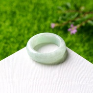 White-Green Jade Ring Size 61-62mm.