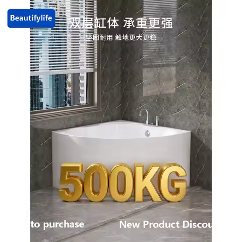 PP Triangular freestanding family Jacuzzi Double thermostat heated corner fan tub
