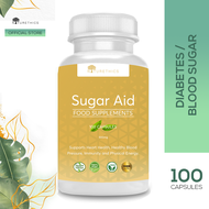 Naturethics Sugar Aid Food Supplement Capsules with Serpentina Ampalaya Cinnamon Lemongrass Paragis Turmeric Pepper Banaba Complete Combination Sugar Down Food Supplement 100 caps 500mg capsule) Regulate Sugar Level to Normal Range for Diabetic Diabetes