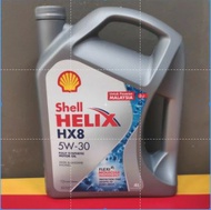 Shell Lubricant Oil (Minyak Hitam Kereta) Helix HX8 5W-30 (4L)