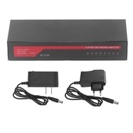 Buybybuy 8 Port Gigabit PoE Switch  Ethernet Splitter Wall Mount Silent Operation Plug and Play for Home Office