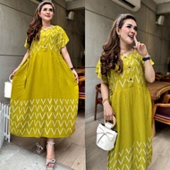 Women's Short Sleeve Ryana Pattern Jumbo Rayon Daster Batik Fits BB 85 Kg