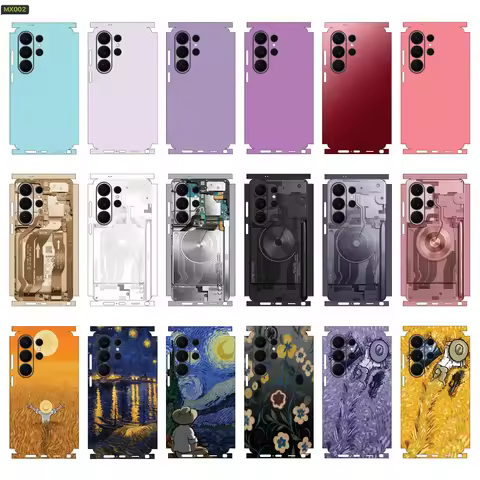 MIX002 Skins Grain Film Wrap Phone Back Sticker For SAMSUNG Galaxy S25 S26 Ultra S24 Plus S22 Ultra 
