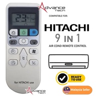 [𝐍𝐄𝐖] HITACHI 9in1 Replacement Air Conditioner Remote Control RAR-3V2 RAR-2P2 RAR-3U1 RAS-3U2 RAS-3U