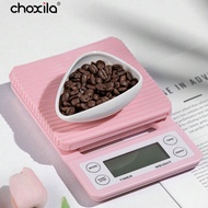 1pc Pink Coffee Scale With Timer, LCD Backlight Display, High Accuracy Kitchen Food Scale With Tare 