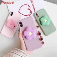 OPPO Reno 5 Pro 5Z 5G Realme C21 C20 Case Flower Holder Stand Kickstand Finger Ring Cute Floral Silicone Soft TPU Case Cover