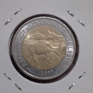 Koin Timor Leste 200 centavos 2017 bimetal vf