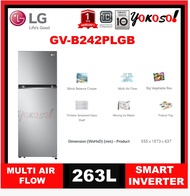 LG GV-B242PLGB 263L Top Freezer Fridge in Platinum Silver3 Steel