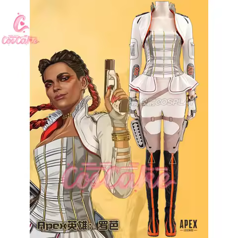 Game Apex Cosplay Loba Andrade Costume Women's Camisole Coat Pants with Bracelet Shoes Full Set Hall