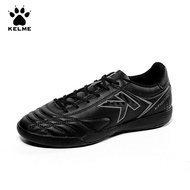 KELME Indoor Football Boots Men Soccer Shoes Original Black Casual Soccer Sneakers Shoes Cleats Football Futsal Boot 6871002