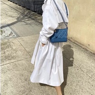 CHANEL 牛仔丹寧小號流浪鏈條包 20*15*8 98新配件盒子塵袋