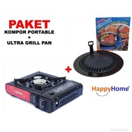 PAKET KOMPOR PORTABLE BBQ ULTRA GRILL PAN