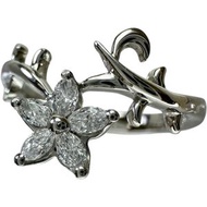 二手女士 7 號鑽石戒指，0.17 克拉鉑金 (Pt950)，重 3.6 克。