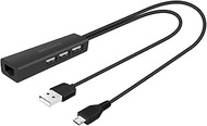 4 in 1 Ethernet Adapter and 3 Ports USB OTG Hub for Fire TV Stick 4K/Chromecast/Google Home Mini/Ras